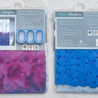Set de Cortina de Baño + Tapete para Ducha 💰17 USD Set completo para renovar el baño de forma práctica y decorativa. - 5/5