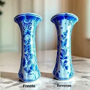 📲56225007💲100usd💙Jarrón de porcelana holandés *Delft Blue* (Azul de Delf) hecho a mano, a mediados del *siglo XX*💲 - Img 53153626