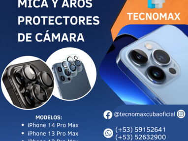 ⭕️Micas Protectores de Cámaras iPhone 12 Pro /12 Pro Max - 13 Pro/ 13 Pro Max -14 Pro/14 Pro Max⭕️Taller TecnoMax - Img main-image