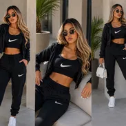 Conjunto Original Nike de 3 piezas blusa abrigo con zipper y capucha y pantalón con bolsillos - Img 55480867