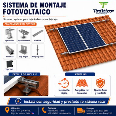 TODITICO | ENERGÍA LIMPIA!! SERVICIOS, PANELES SOLARES, ESTRUCTURAS, COMPONENTES ELÉCTRICOS Y MAS.... - Img 123691518