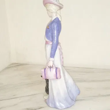 Muñeca de porcelana antigua, marca porcelana Galos - Img 121810721