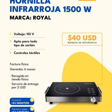 RODIMAX SURL,Electrodomesticos Marca Royal,Factura y Certifico de Garantia Impreso,Mensajeria,pago en cup - Img 120283282