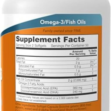 Omega-3 (NOW Foods · 100 cápsulas blandas) - 3/6