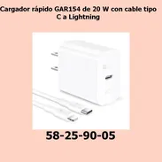 Cargador rápido GAR154 de 20 W con cable tipo C a Lightning - Img 55728579