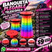 BANQUETA PLEGABLE TELESCÓPICA, FACTURA A SU NOMBRE. NUEVA EN SU CAJA. VARIEDAD DE PRODUCTOS IMPORTADOS - Img 57511707