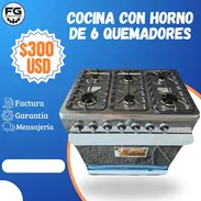 Cocina con horno de 6 quemadores - Img 55676013