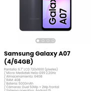 Samsung Galaxy A07 (4/64GB). Batería: 5000mAh - Img 55248934