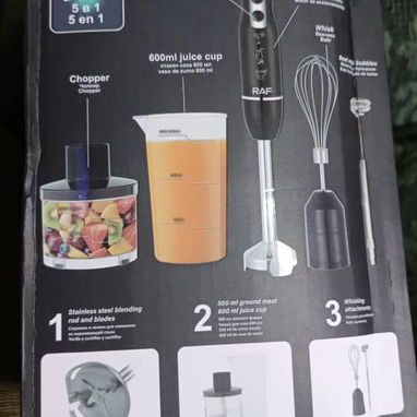 Batidora de mano 5 en 1 Blender Set - 14500RPM motor 370w - 2 velocidades . - Img 126509308