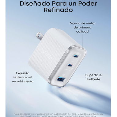 ANKER NANO 70W | NUEVO Y SELLADO | 3 PUERTOS | CARGA RÁPIDA - 4/7