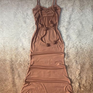 Vestidos largos con tira de flor, de aro, de hebilla, de vuelo y más productos - Img 124841930