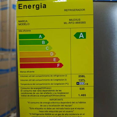 Refrigerador Milexus 16cuft.Medidas : 625ancho * 723profundidad * 1890altura mm - 4/6