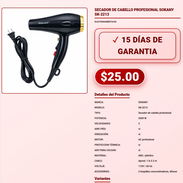 SECADOR DE CABELLO PROFESIONAL SOKANY SK-2213 . - Img 57897390