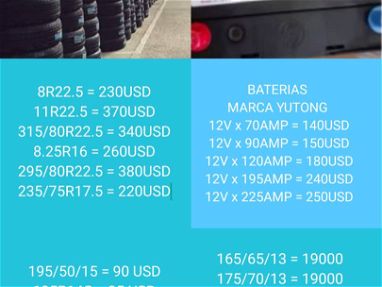 Gomas de auto y camión más baterias de 12v recién llegadas al pais - Img main-image