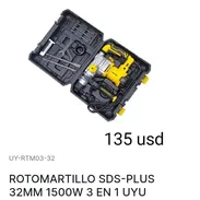 Chipijama Uyustools de 1500w con función de taladro, incluye brocas,barrenas y maleta reforzada - Img 57039133