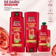 ORIGINAL ❤️ Set Shampoo & Acondicionador Garnier Fructis Borrador de Daño Post Química 650 mL - Img 56506672