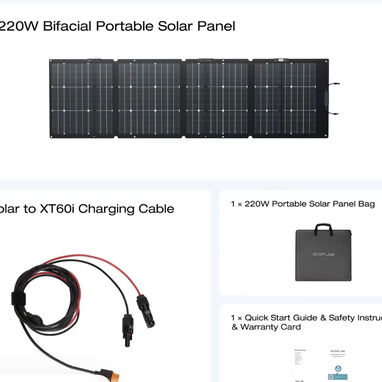 Vendo panel solar portátil, 220w, bifacial. - Img 125520358