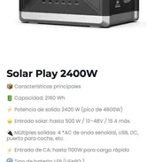 Solar Play 2400 w Estación de energía - Img 56656721