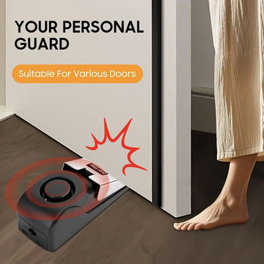 Alarma de tope de puerta mejorada, alarma de seguridad antirrobo de 120 dB para el hogar, - Img 117447215