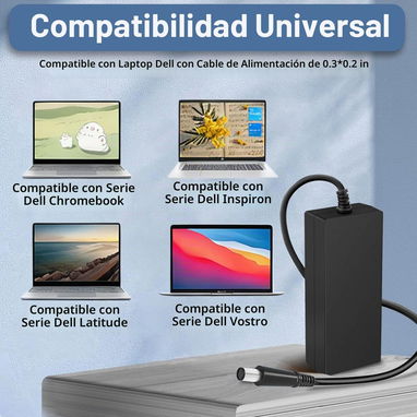 Cargador 65 W de E5440 E5470 7480 E6540 E7440 E7450 E7250 E6440 E6430 7490 7290 5490 5590 5290 Inspiron 15-5000 15-30000 - 4/10