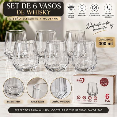 Set de 6 vasos de whisky 8000 cup - 2/2