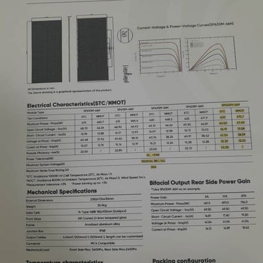 Panel solar bifacial  630 W - Img 122639613