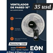 Ventilador de pared de 16" con mando - Img 57040796