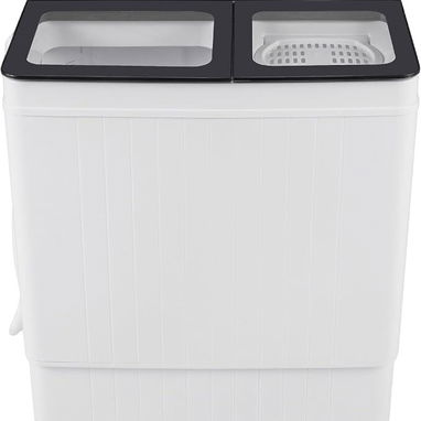 Lavadora portátil COSTWAY de 26 libras con bomba de drenaje integrada, gris - 4/4