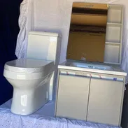 Juego de taza monolitica + mueble con lavamano - Img 53865912