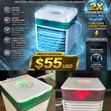 ❄️ El Mini Aire Acondicionado Portátil es tu solución definitiva❄️ ¡Combate el calor sin complicaciones!  Wa.me/+5354260 - 2/5