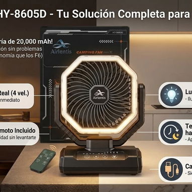 Ventilador recargable 20000mAh - 2/4