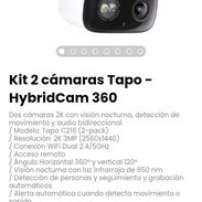 Kit 2 cámaras Tapo - HybridCam 360. Dos cámaras 2K con visión nocturna, detección de movimiento y audio bidireccional. - Img 54243085