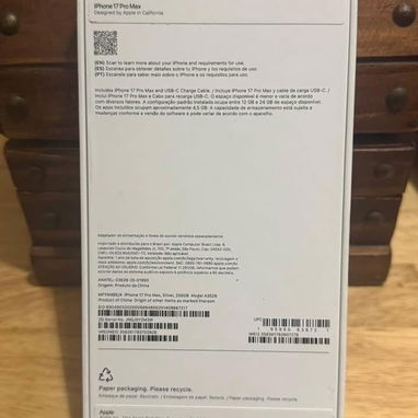 Apple iPhone 17 pro max 256GB color silver (( LIBRE DE FÁBRICA (( SIM FÍSICA ))( EN CAJA NEW SELLADO ))) fotos reales - Img 123623898