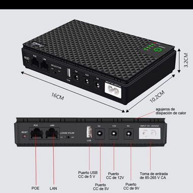 Mini UPS para router 10400 Mah con poe - Img 117019452