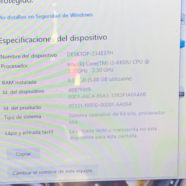 ACER i3 de 6ta, 1TB, 6 GB RAM DDR4 - Img 123235783