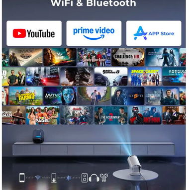 Proyector portátil ClokoWe HY300 PRO+ con WiFi, Bluetooth - 3/3
