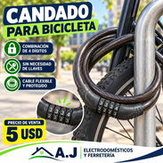 Candado de cable con combinación. Fácil de utilizar y cómodo para llevar en tus recorridos diarios. - Img 58341845