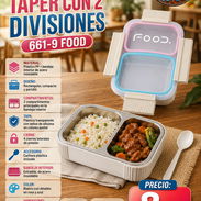 🍱 TAPÉR 🍱 CON 2 DIVISIONES 661-9 FOOD. MENSAJERIA X COSTO MÍNIMO CON FACTURA Y GRANATÍA. 📲 54833699 - Img 57831629