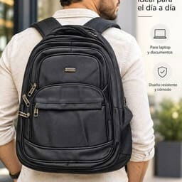 Mochila para laptop con puerto USB – 30 USD  Mochila amplia y acolchada, ideal para trabajo, universidad y uso diario. - 5/6