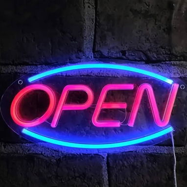 Cartel open lumínico ideal para negocios - Img 123200955