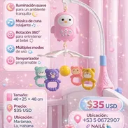 🌸🧸 Carrusel Musical para Bebés 🧸🌸 Haz que el descanso y la diversión de tu bebé sean aún más especiales con este her - Img 54636883
