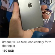 Iphone 11 Pro Max, con cable y forro de regalo. Sin pieza reemplazada, bateria al 72% - Img 56756123