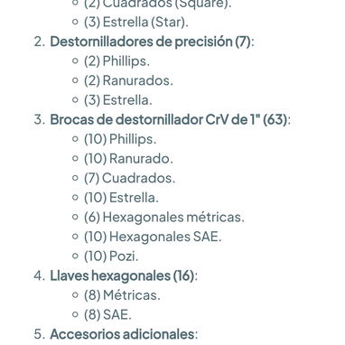HART Juego de Destornilladores de 110 piezas 🌐 - 3/3