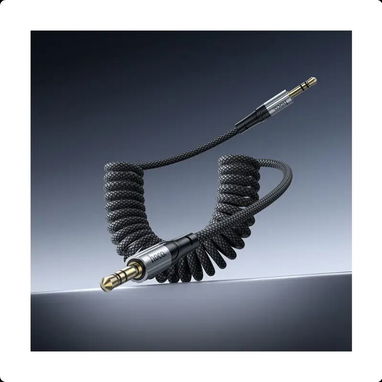 Cable de audio AUX negro de 1,5 m con conectores de 3,5 mm - Hoco UPA33 🌐 $1.59 - 5/6
