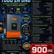 ⚡ Inversor solar PowMr 5KW 🔋 MPPT integrado • 5000W • Compatible 48V • Ideal hogar y negocio 💰900 USD - Img 55583906