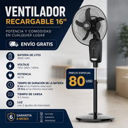 Ventilador recargable Eko 16" de pedestal - Img 58332279