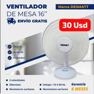 Ventilador de mesa Desmatt 16", Garantía de 6 meses, Entrega gratis para toda La Habana - Img 57969714