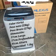 Lavadora Automática Milexus 7.5 Kg.  Transporte y garantía incluidos - Img 45600928