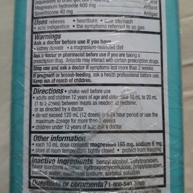 Antiacid and Gas Relief ,Alumina,Magnesia y Simethicone ,Suspension Oral 355ml ,ver fotos ,Precio 15usd ,contactar al 52 - 2/2