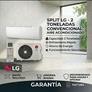 SPLIT LG DE 2 TONELADAS CONVENCIONAL Voltaje 220v Refrigerante* R410A - Img 57817308